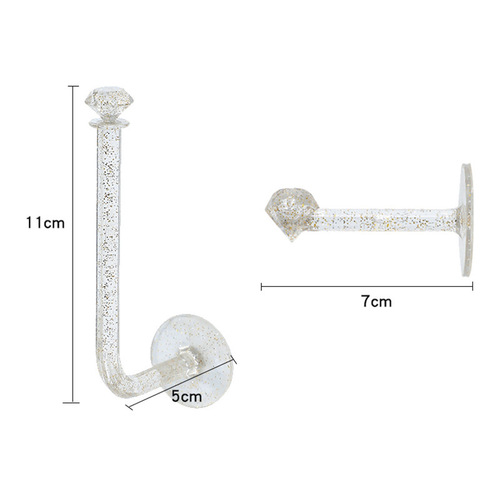 L-shaped combinable hook, transparent hook, no punching hole, bathroom wall hook, cat traceless suction cup, strong sticky hook