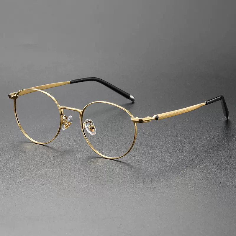 白敬亭同款超轻纯钛圆框近视眼镜框防蓝光平光丹阳眼镜批发 01720