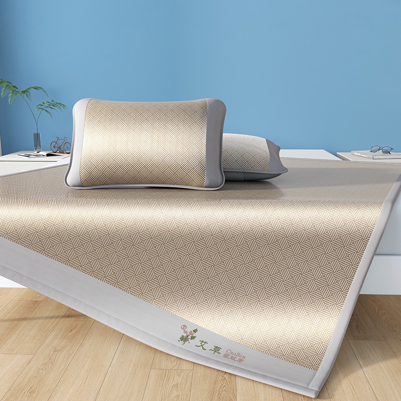 자카드 쑥매트-브라운