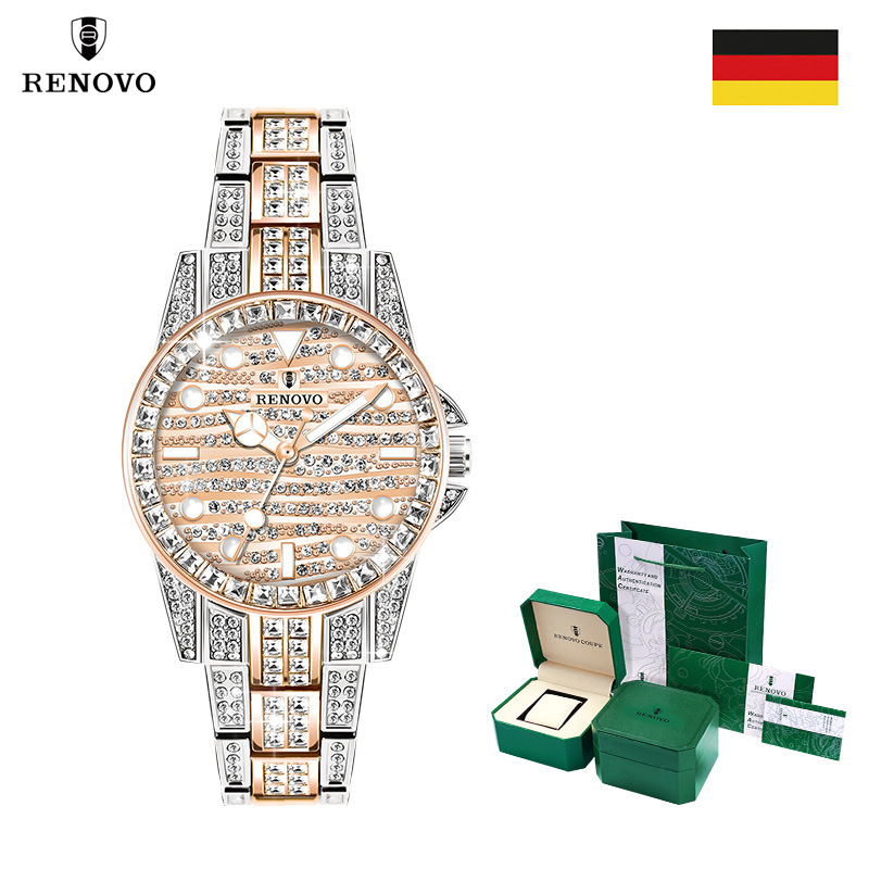 German Brand Renovo Genuine Fully Automatic New Light Luxury Simple Niche Quartz Women's Watch 66020