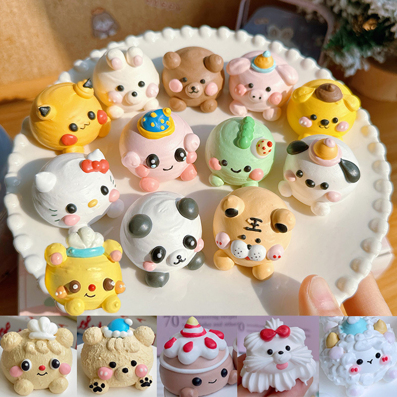 Cartoon protein sugar cute animal little panda dog rabbit pig Tiger dinosaur decorative candy handmade Marine sugar