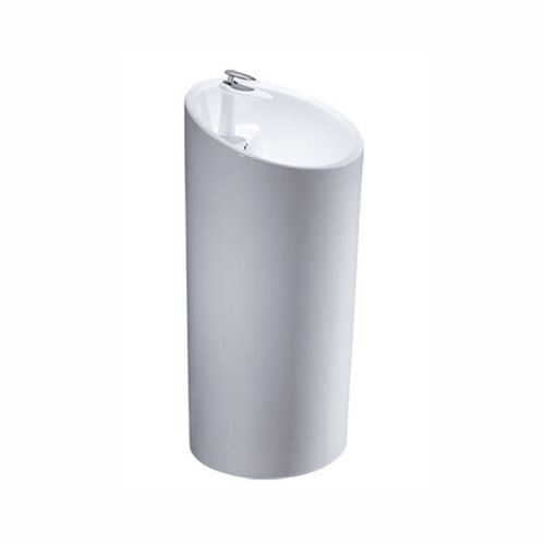 One-piece column basin ceramic sink floor-mounted hotel washbasin balcony face basin KTV bathroom column basin