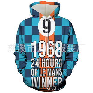 2021 AliExpress Новый Молодежный пуловер 3D командная буква с цифровым принтом Мужской Повседневный свитер с капюшоном