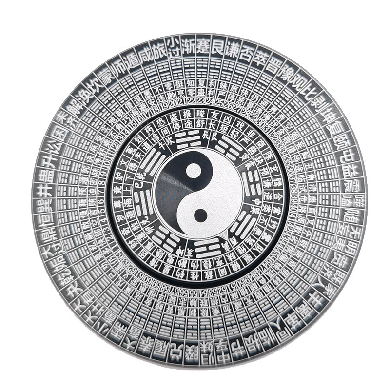 Metal Zhouyi Feng Shui 64 Hexagrams Compass Fingertip Gyro National Style Tai Chi Bagua Adult Stress Relief Finger Toy