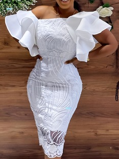 Elegant White One-Shoulder A-Line Wedding Dress - 1Pc Plus