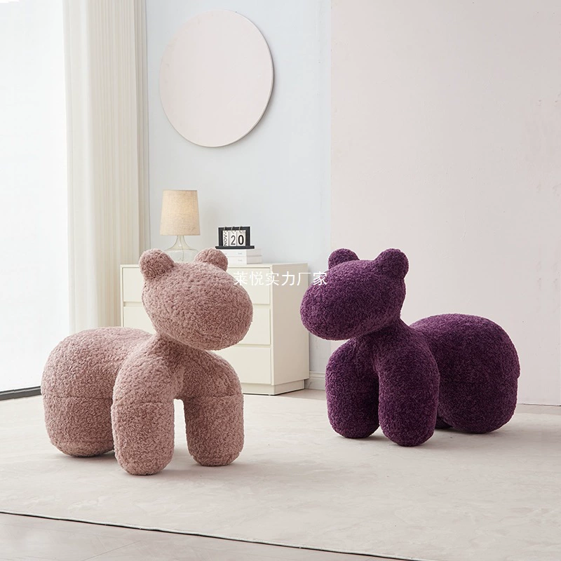 Детский стул-пони из хлопка, мягкий диван для гостиной, домашний стул для взрослых, креативное сиденье в форме ягненка, интернет-хит, стул-животное