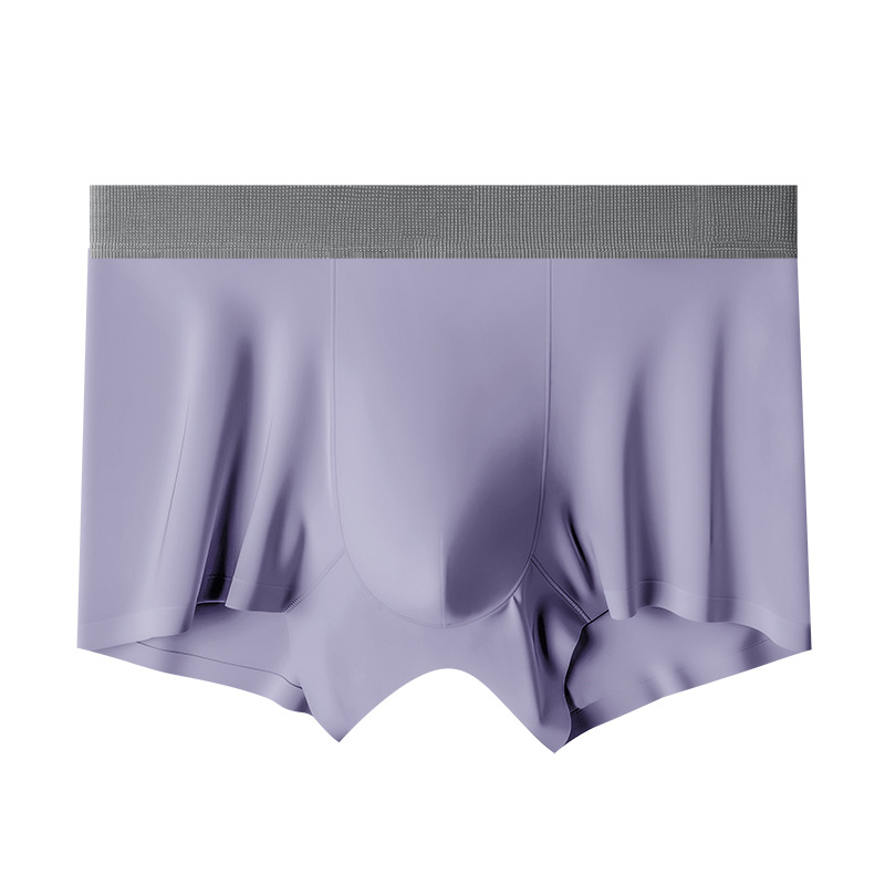 某焦同款秋冬無痕メンズアイスシルク下着通気性抗菌インナーモダールコットンボクサーパンツ+