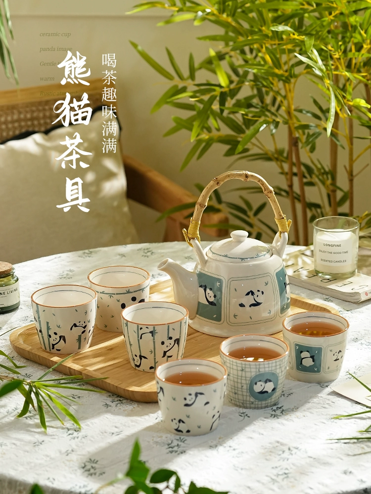  tea set for office, gift box in gift box for home use, teapot, cute tea cup