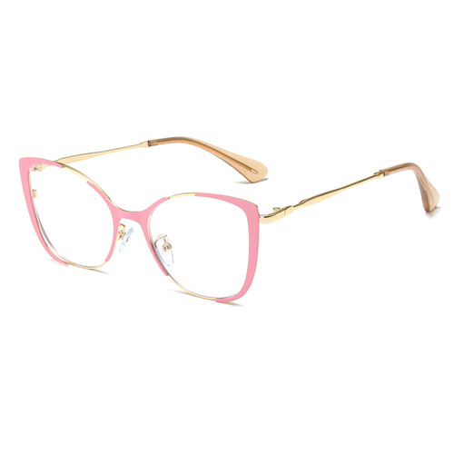 Cross-border fashionable anti-blue light color-changing glasses European and American trend versatile plain glasses frames for women myopia flat glasses wholesale