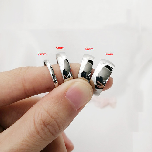 ring jewelry stainless steel naked ring 8MM plain ring men's cross-border jewelry accessories ring R-012