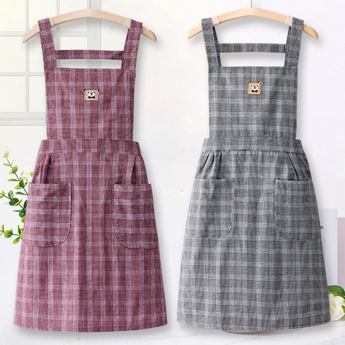 Apron Home Kitchen Pure Cotton Cute Princess Style for Home and Outdoors, Cooking in Summer for Women 2025 Dining Special Use