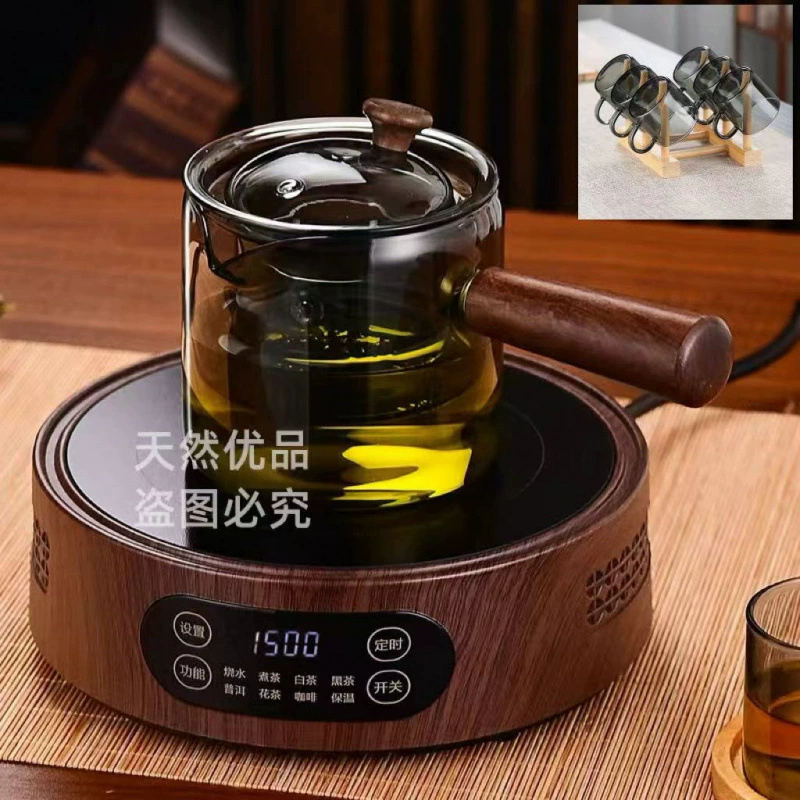 Michu 1500W электрическая керамическая плита с вентилятором, чайник-тип, бытовой оздоровительный чайник для на пару и подъёма, декоративный набор кастрюль