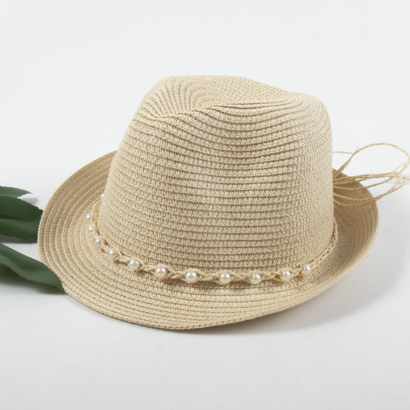 Women's Vacation Classic Style Geometric Curved Eaves Sun Hat Straw Hat display picture 4
