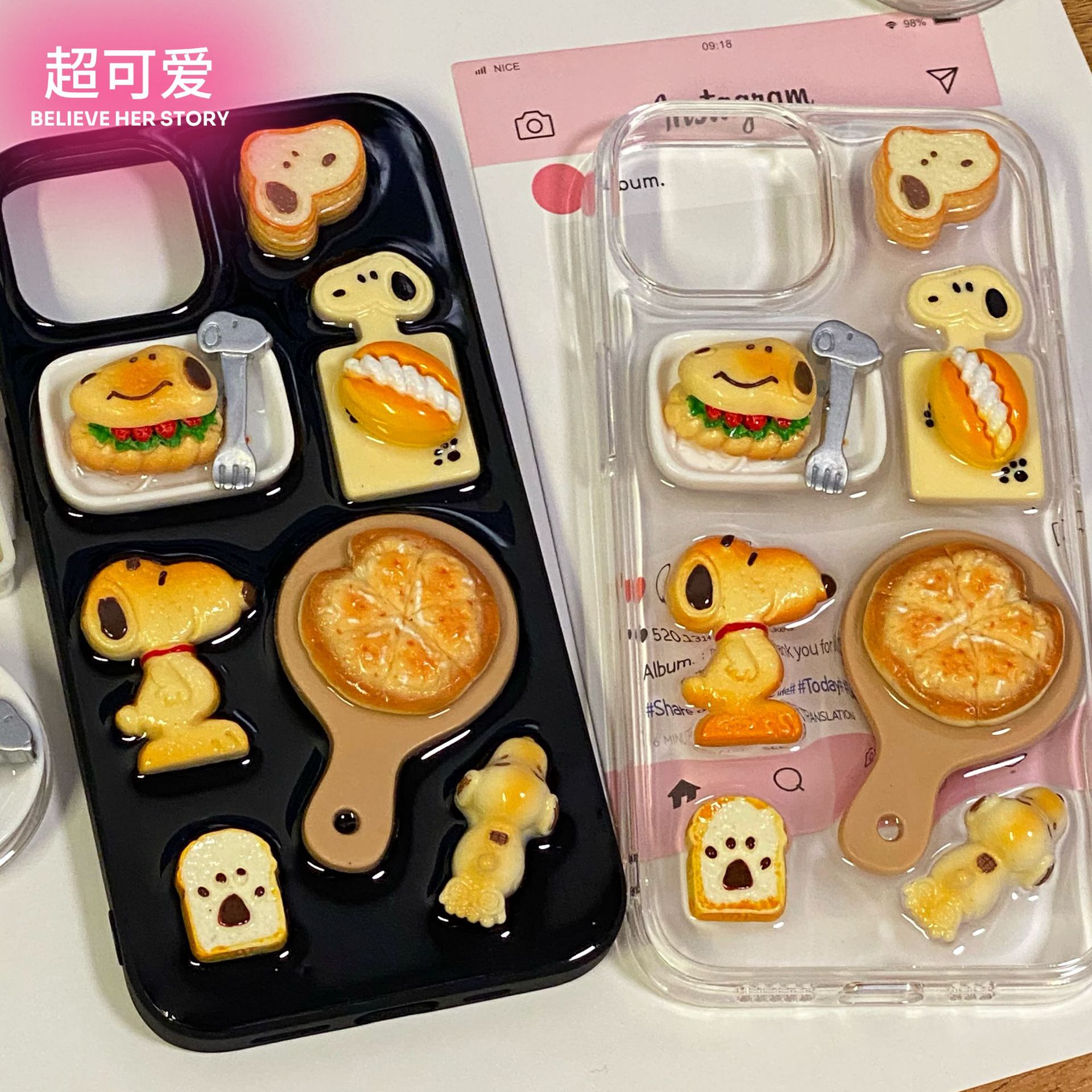 可爱创意披萨史努比苹果17PROMAX手机壳玩食立体16PROMAX15/14