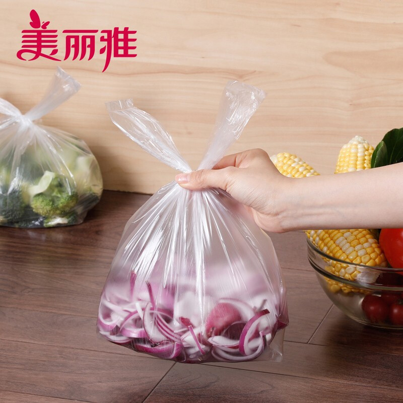 美丽雅保鲜袋食品级家用背心式密封袋一次性分装袋冰箱专用塑封袋|undefined