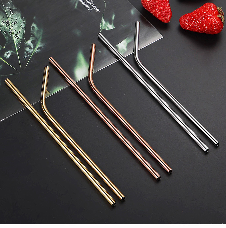 Portable 304 Stainless Steel Straw Set