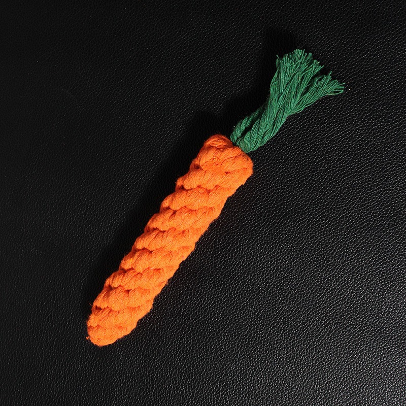 Juguete de Cuerda con Forma de Zanahoria para Perros de Cuerda de Algodón Resistente a Mordeduras image 7