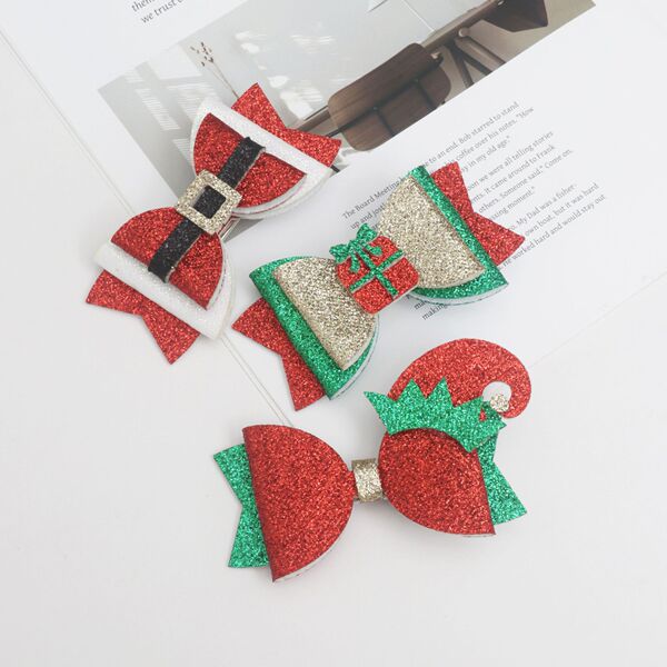 Christmas hairgrip with bow
