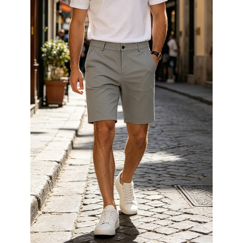 Cross-Border Men's Business Casual Golf Shorts, Summer Twill Elastic Fabric, Straight-Leg Versatile Five-Point Dress Shorts Cross-Border Men's Business Casual Golf Shorts, Summer Twill Elastic Fabric, Straight-Leg Versatile Five-Point Dress Shorts