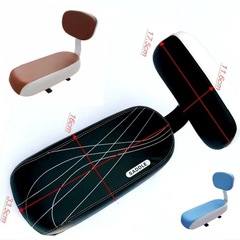 Mountain bike bicycle rear seat sponge seat cushion with backrest, seat plate, riding supplies and equipment accessories