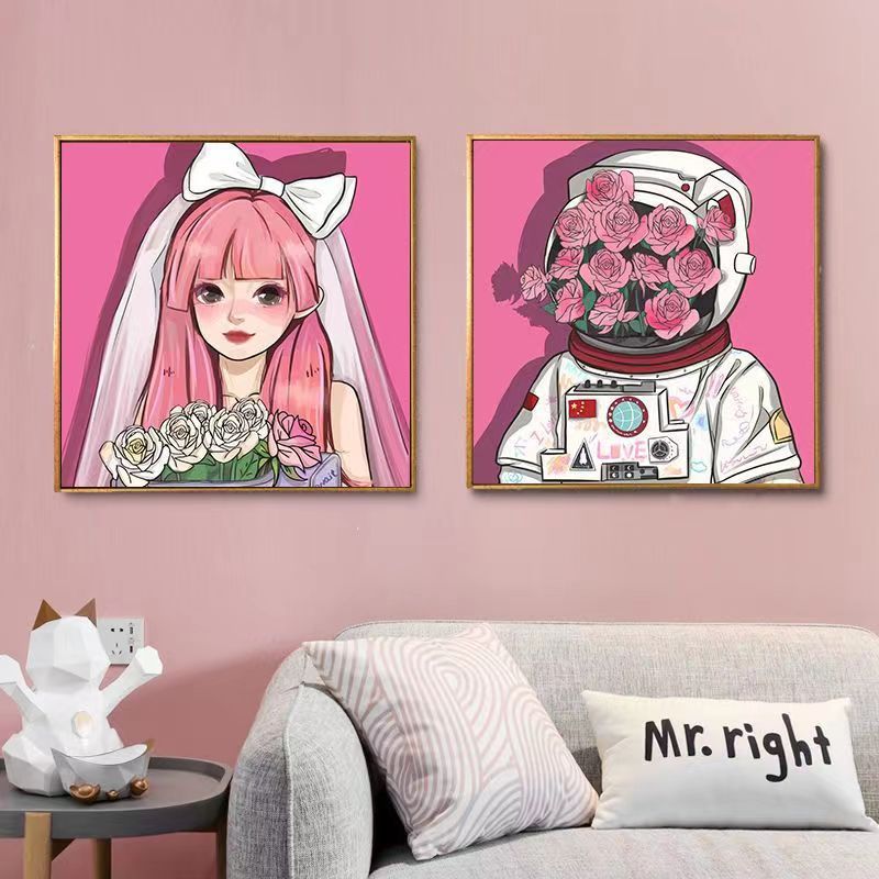 太空服情侣礼物客厅卧室装饰画装饰挂画