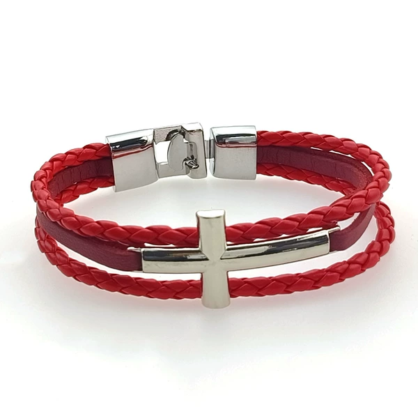SLD0004 silver buckle + bright red