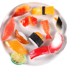 PVC仿真食物日本军舰海胆鱼籽寿司日料食玩模型拍摄道具摆件装饰