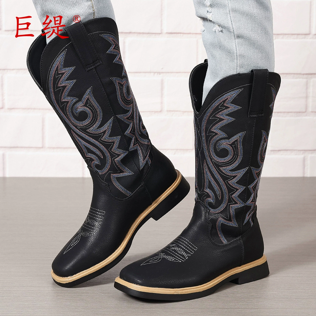 Ju Ti 2024 новые внешнеторговые сапоги больших размеров WISH Amazon, европейские и американские женские сапоги среднего размера