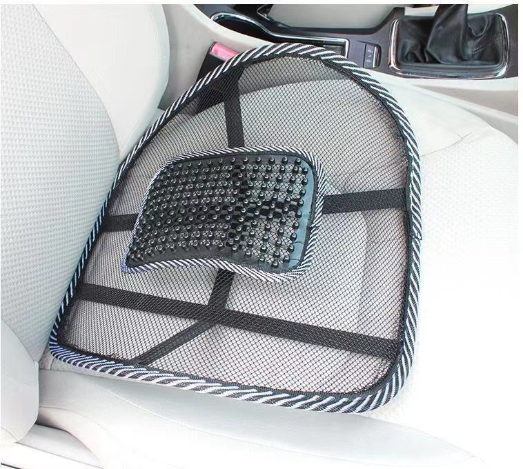 Summer Massage Car Lumbar Support Office Cushion Breathable Leather Lumbar Pillow Breathable Ice Silk