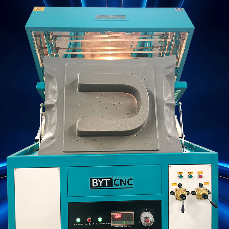 广告字吸塑加工设备1200型厚片ABS/亚克力负压真空吸塑机厚料