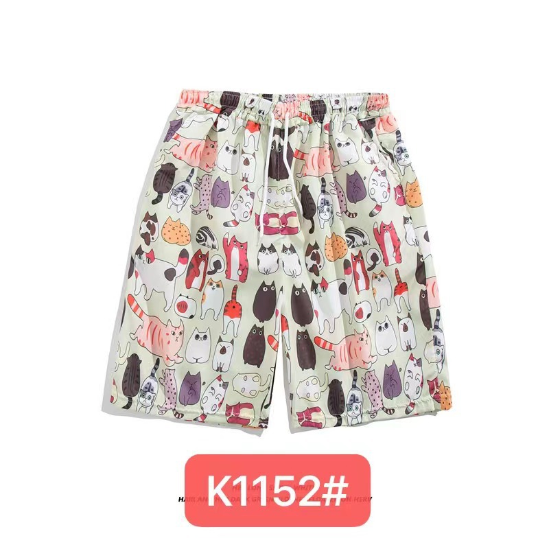 Pantalones de playa de los hombres retro de la pareja Vacaciones de aguas termales anti-vergüenza quinto pantalones ropa exterior pantalones cortos de playa de verano hombres