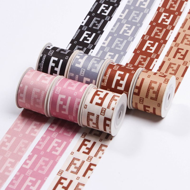 双面F字母印刷织带 DIY发饰蝴蝶结服装衣服鞋帽礼物花艺装饰带