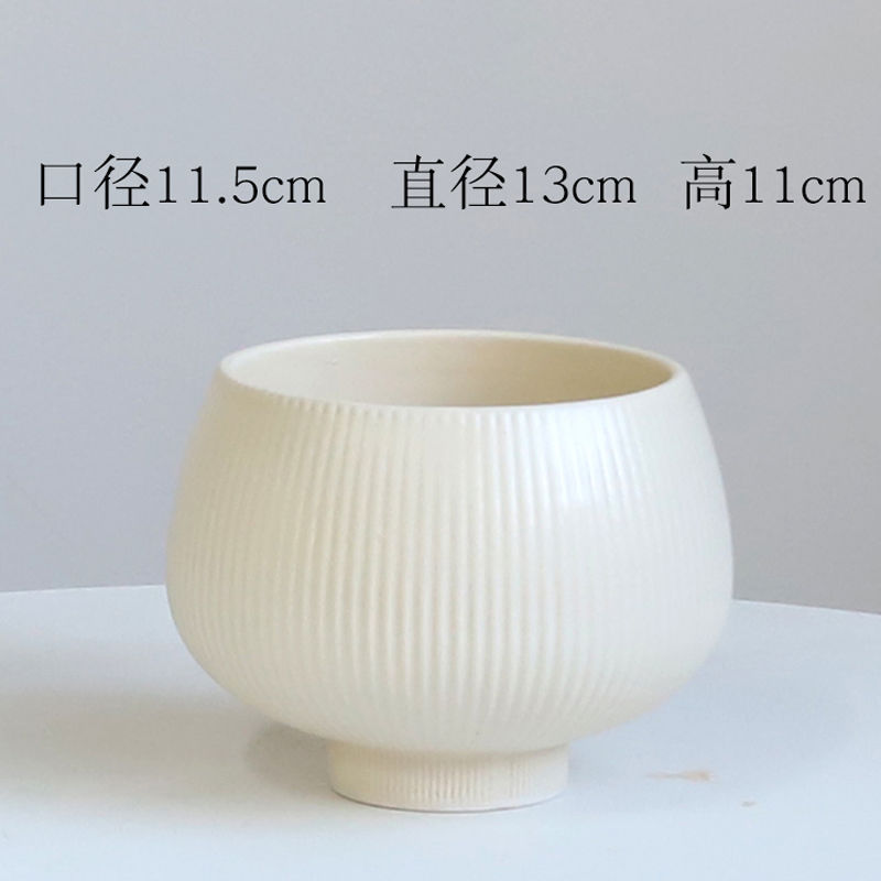 简约陶瓷花盆家用北欧ins奶油风轻奢蝴蝶兰梦香兰多肉绿植盆景盆|undefined