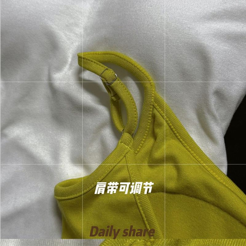 高品質 # クロスバック、胸パッド付き、調節可能な肩紐、スリムフィット、美背、キャミソールトップス（女性用）|undefined
