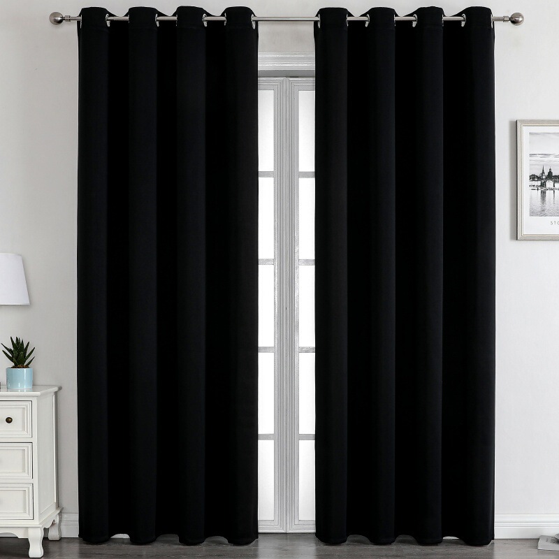 Factory Direct Sales Curtains Shaoxing Blackout Curtains Bedroom High-End High-Precision Cross-Border Curtain Finished Product Customization