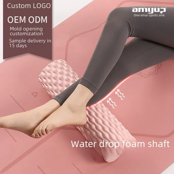 Foam Roller Eva Water Drop Type Muscle Relaxation Wolf Tooth Massage Stick Hollow Yoga Column Massage Roller