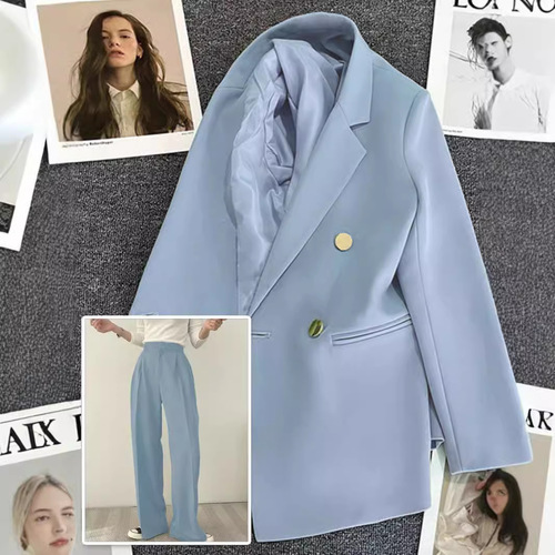 Women's Suit Set 2024 Fashion Casual High-Grade Spring and Autumn New Korean Style Loose Slimming Two-Piece Suit Set