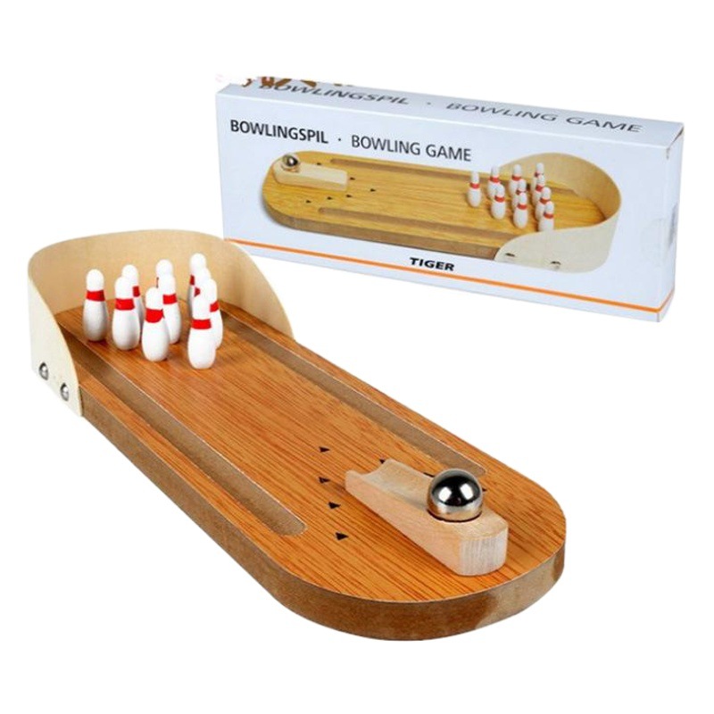 Juego de mesa de madera mini bolos para niños Juego de Pelota de madera juego de escritorio interactivo entre padres e hijos