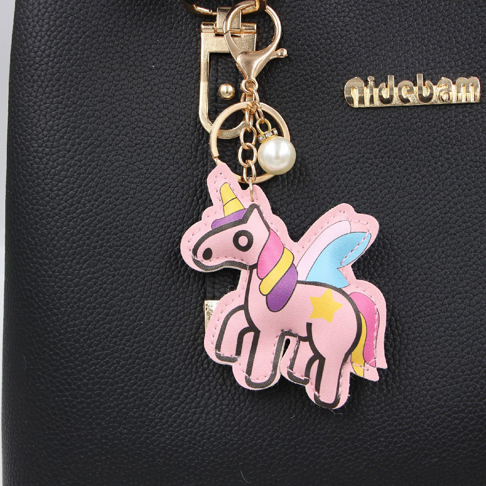 Animal Pegasus Unicorn Leather Bag Key Chain Pendant Bag Pendant Keychain display picture 4