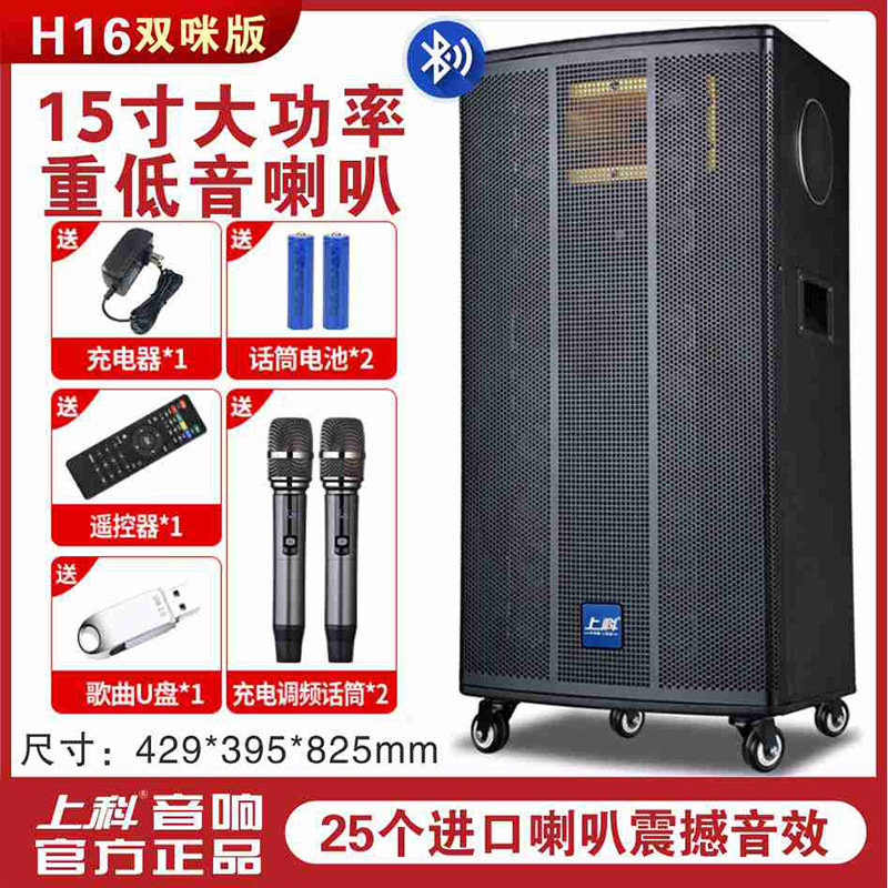 上科新款广场舞音响户外演出乐器弹唱家庭唱歌功放一体机蓝牙音箱|undefined