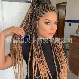 African dirty braids three-strand braids cross-border box braids Xuchang factory supply three-strand braids chemical fiber crochet hair wig