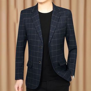Casual Suit Jacket Men's Spring and Autumn Men's Suit New Middle-Aged Suit Men's Business Dad Suit Small Suit