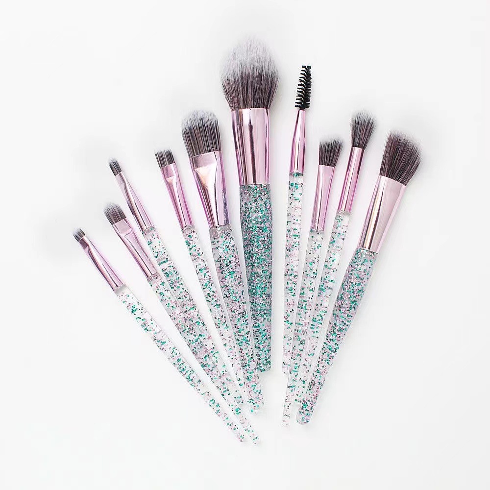 Factory 10 PCs makeup brush onion powder set brush eye shadow brush blush brush makeup tools suit loose powder makeup brush eye shadow