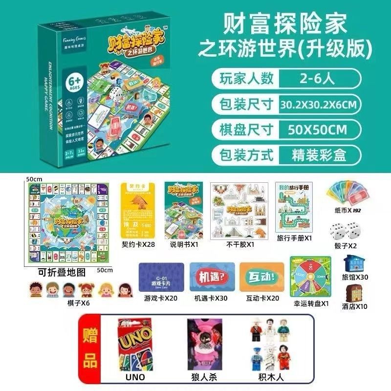 大号富翁游戏棋经典豪华升级超大桌游学生宿舍儿童节聚会桌游|undefined