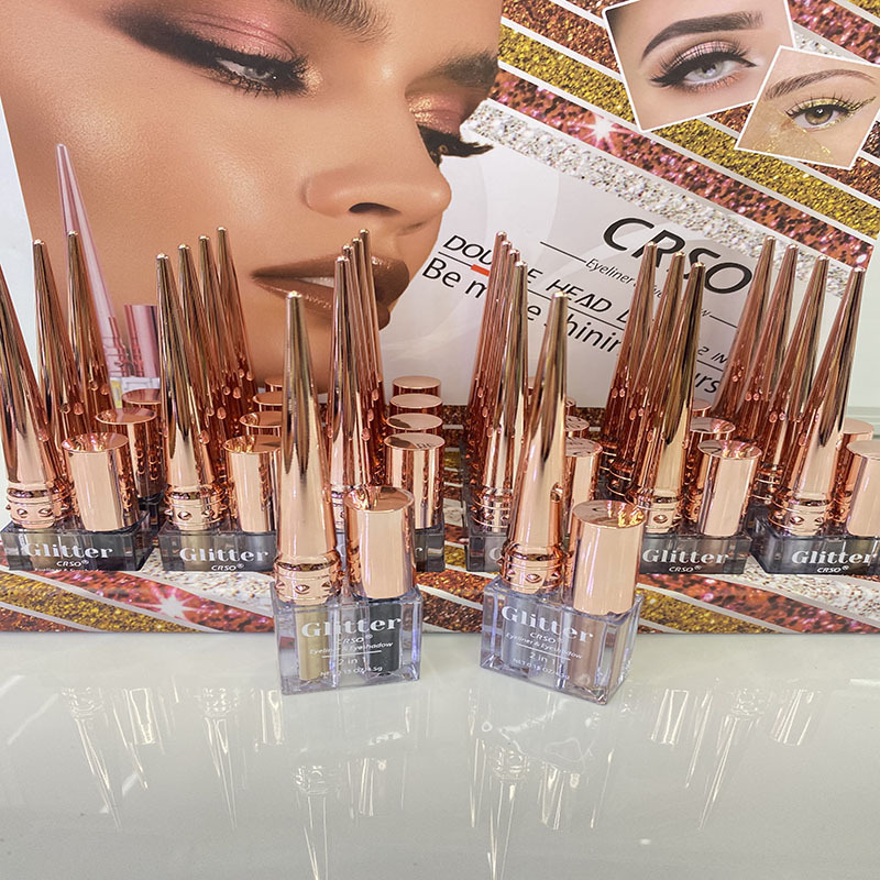 CRSO nuevo comercio exterior transfronterizo 2 en 1 eye shadow eyeliner líquido 2IN1 - EYE doble sombras de ojos maquillaje al por mayor en stock