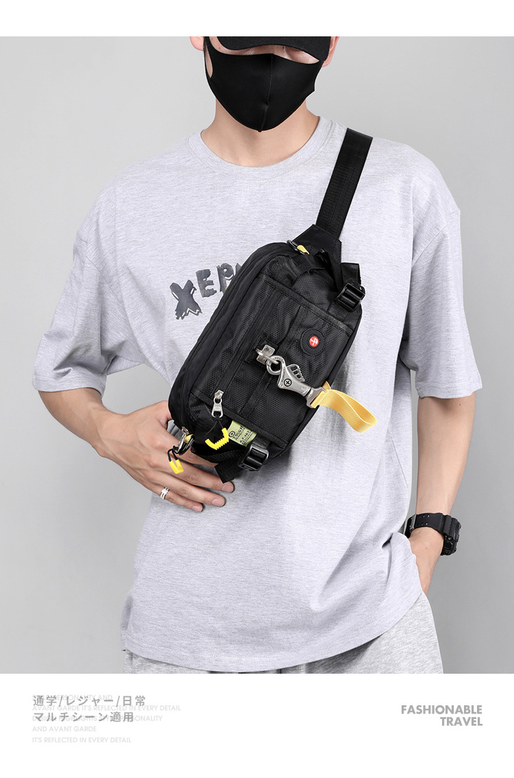 New cross-border large-capacity men's chest bag, outdoor single-shoulder bag, sports phone bag, multi-functional crossbody chest bag undefined