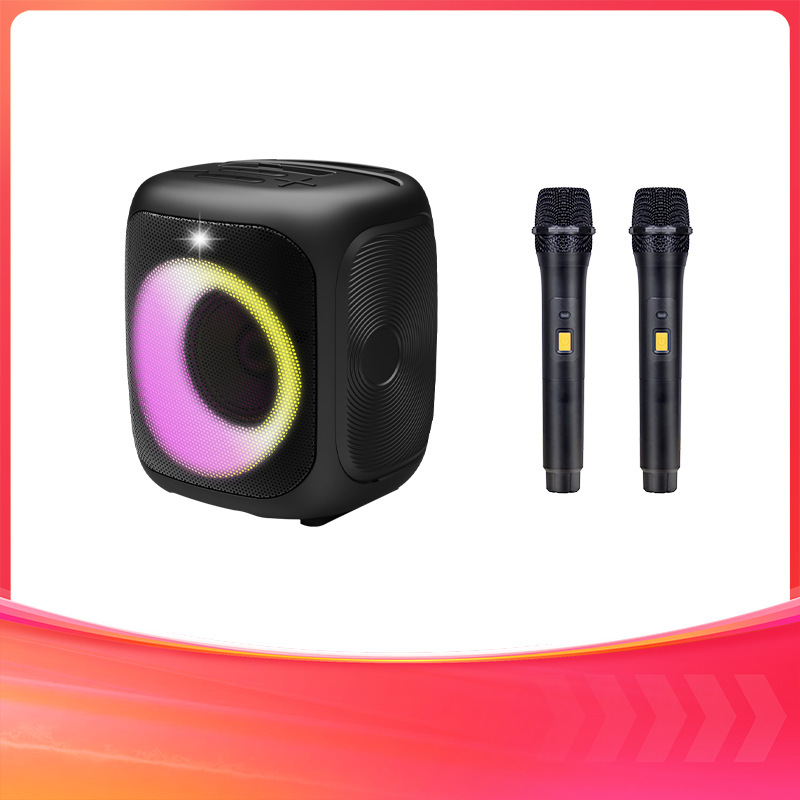 New Product Wireless Bluetooth Single 4inch Gift Promotion Speaker Subwoofer Speaker Rgb Rotating Light Rhythm Atmosphere Light Speaker