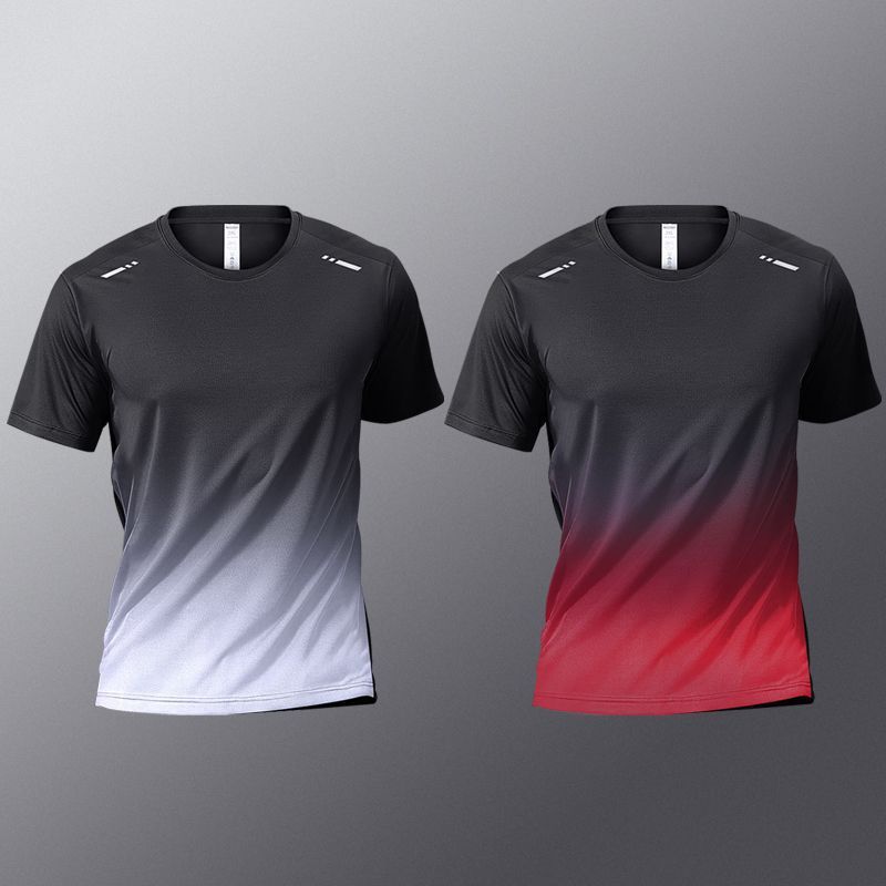 トレーニングランニングルーズスウェット薄いドライアイスシルクメッシュ大きいサイズメンズフィットネス速乾性服夏のスポーツウェア通気性|undefined