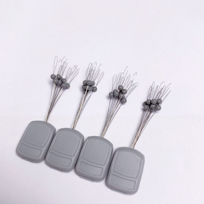 40 Spherical Anti-Collision Beads, Gray Ball-Shaped Stop Beads, Suitable for Lead Fishing