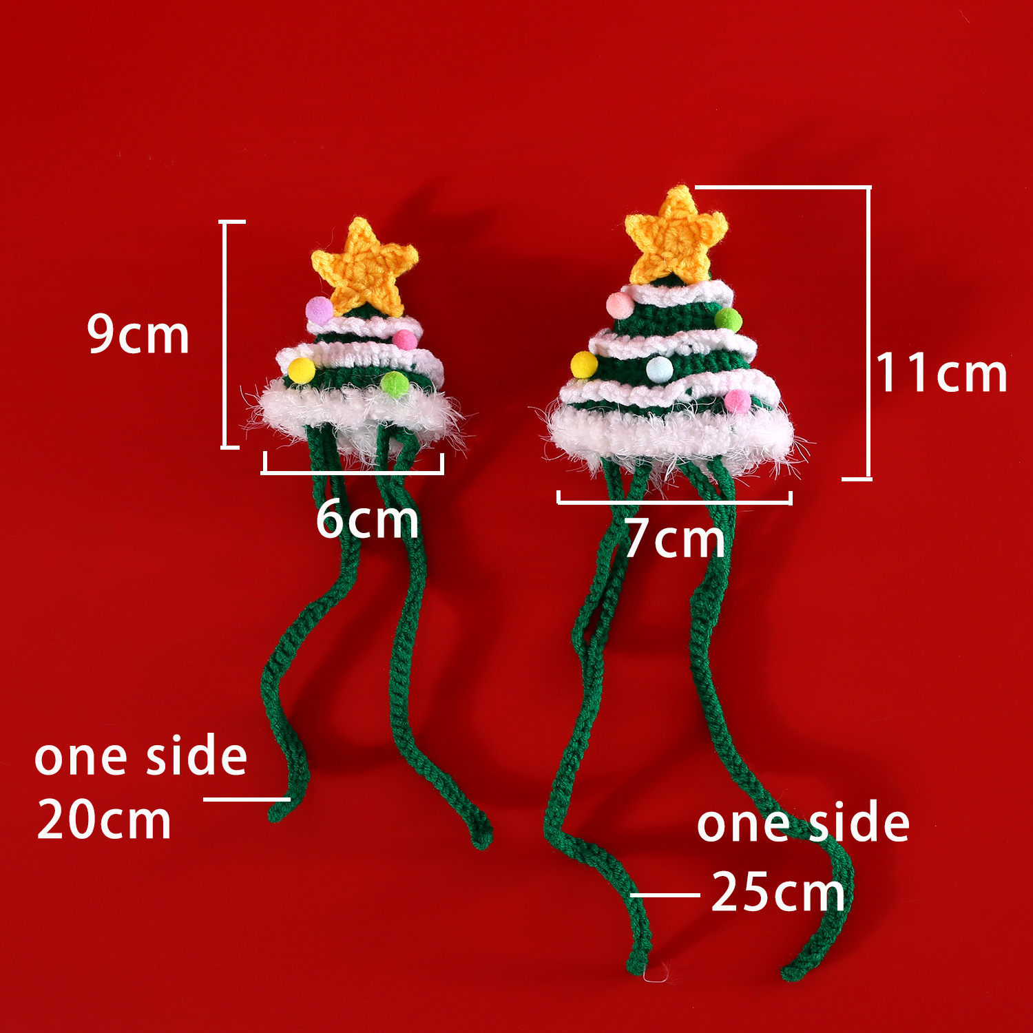 2023 mascotas de punto lana de Navidad set de bib para gatos perros pentacamón multivollar gancho bufandas sombrero